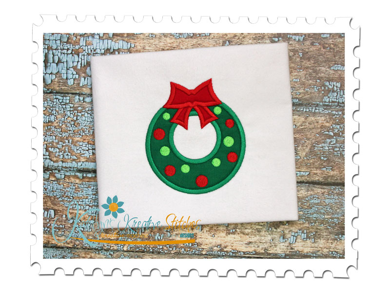 Christmas Wreath Applique