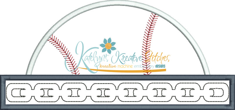Baseball Chain Applique