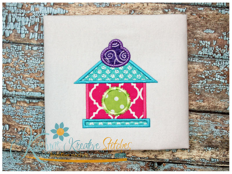 Bird house applique