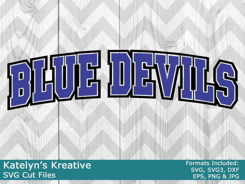 Blue Devils Arched SVG Files